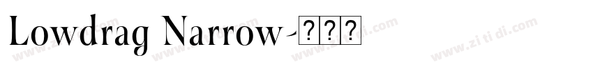 Lowdrag Narrow字体转换